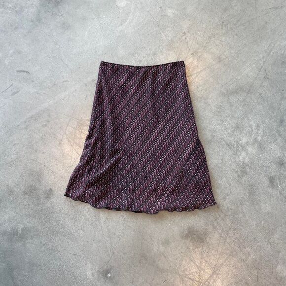 Women's pattern flare midi skirt size large - Picture 1 of 2